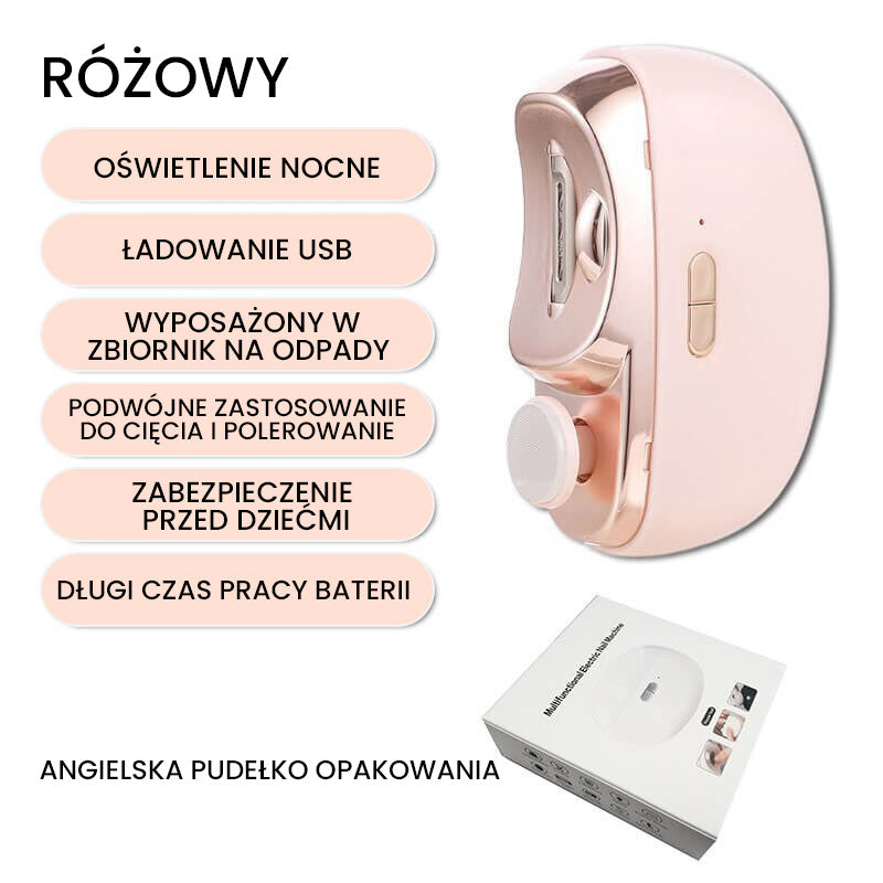 🔥2 w 1 Zmotoryzowane, polerowane automatyczne obcinaczki do paznokci🎁